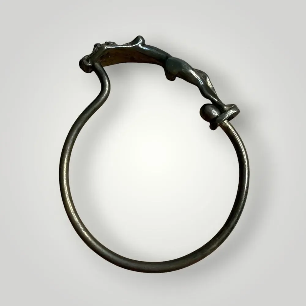 Rare Christopher M Jupp Brass Key Ring Handwrought Nude Woman 1985